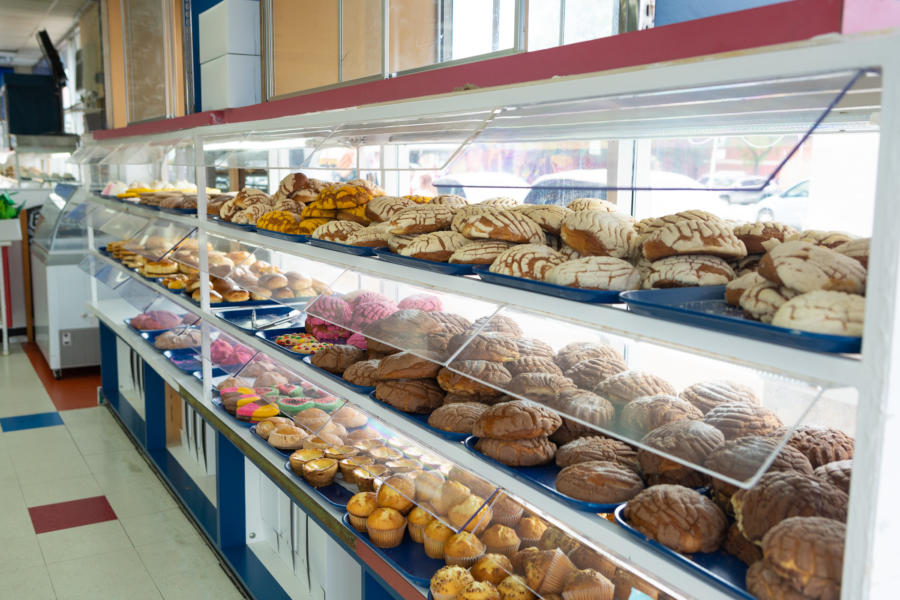 A bakery in A colorful candy store in Little Village