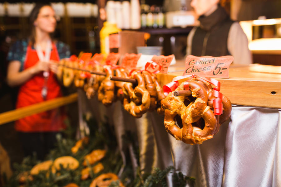 Pretzels at Christkindlmarket in Chicago